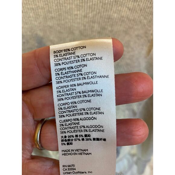 Free People Top Turtleneck Gray Longsleeve Button Cuff Detail Cotton Med - Picture 10 of 11